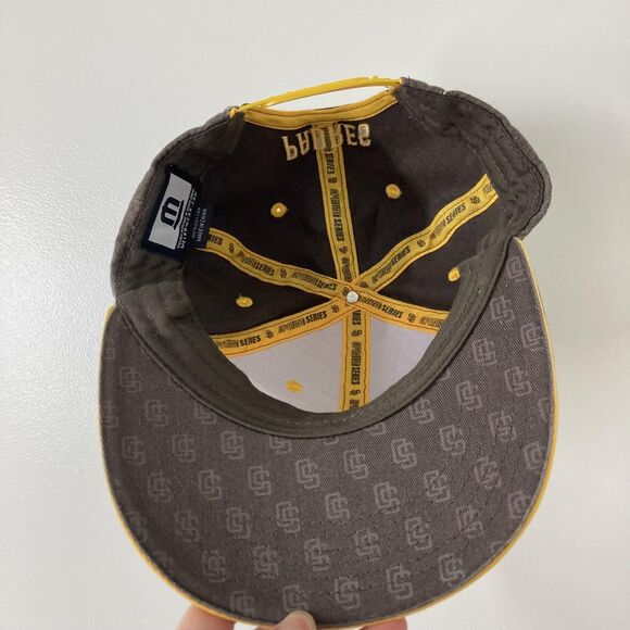 San Diego Padres Hat Cap Snap Back Brown Yellow MLB Baseball Opening Series Mens - Picture 9 of 11